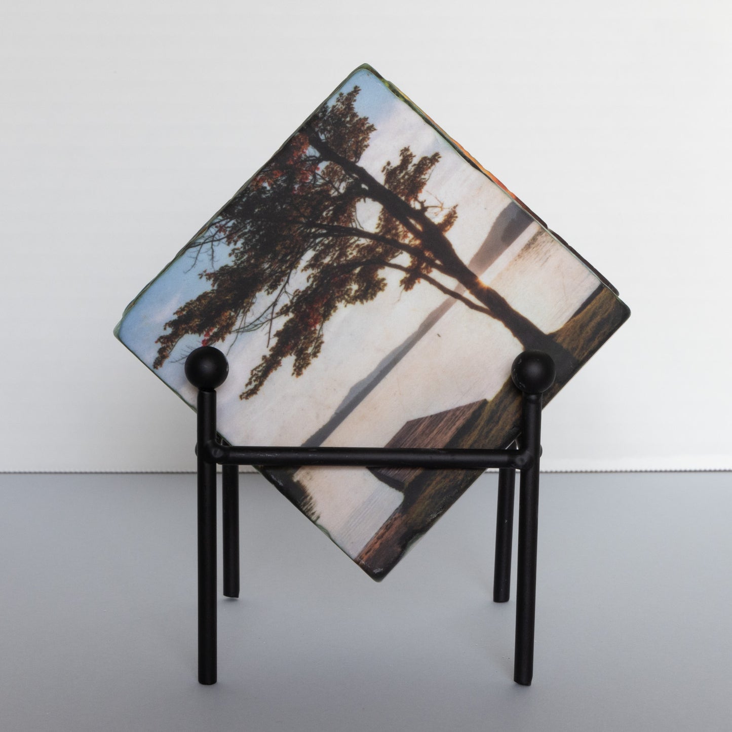 Seventh Lake - Inlet, NY Adirondacks Stone Coaster Set