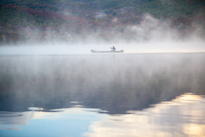 Paddling in the Mist - Clear Pond, NY