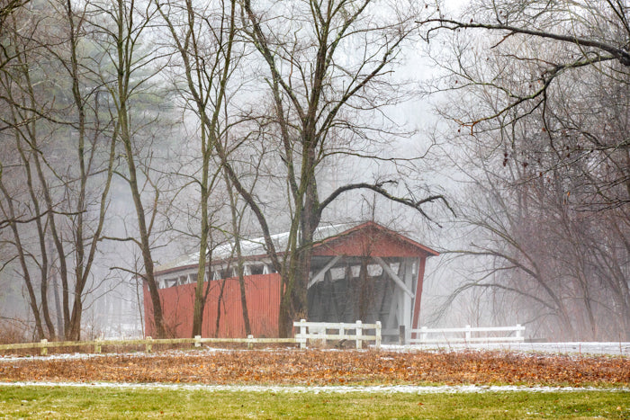 Foggy Covered Bridge