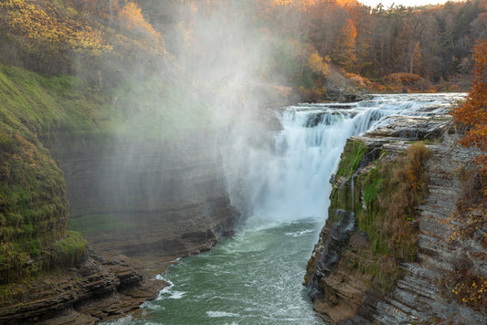 Upper Falls Fall Foliage - Letchworth, NY